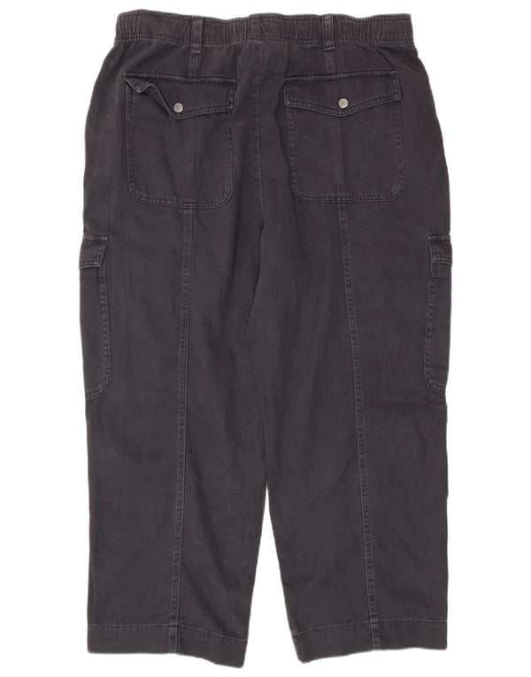 Marks & Spencer Pantalon cargo coupe ample pour femme UK 18 XL W38 L27 Gris