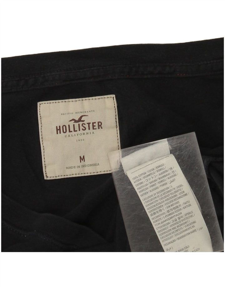 HOLLISTER Haut à manches longues pour femme UK 12 Medium Noir Coton