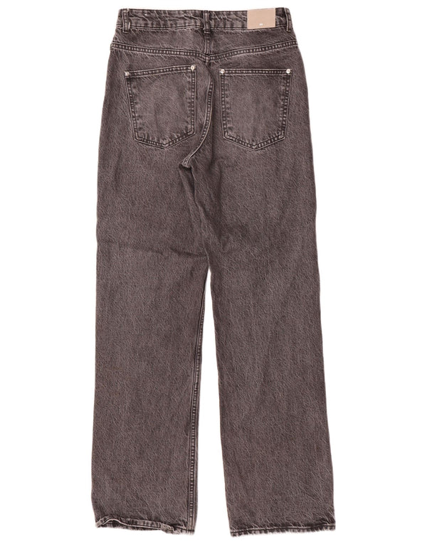 Zara Jean droit taille haute pour femme EU 38 Small W28 L33 Gris Coton