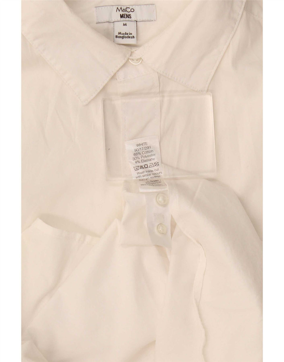 M&Co Chemise Homme Coton Blanc Moyen