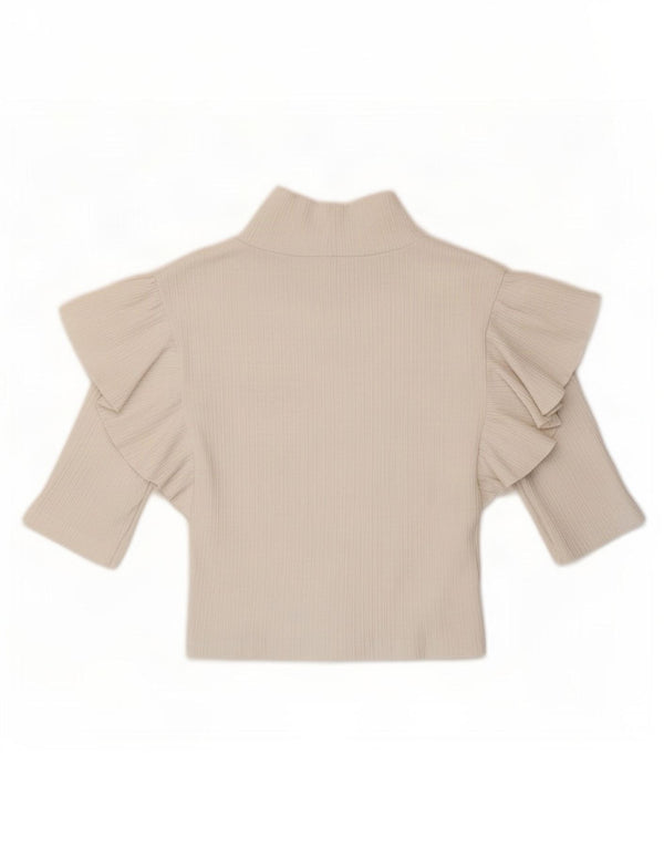 Zara Womens Crop Top UK 8 Petit Blanc