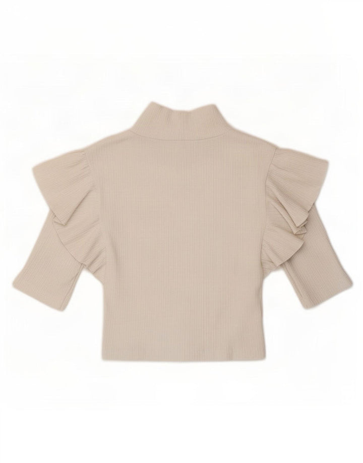 Zara Womens Crop Top UK 8 Petit Blanc