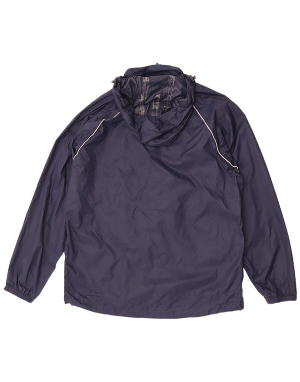 Mountain Warehouse Veste de pluie à capuche pour homme UK 38 Medium Bleu marine Nylon