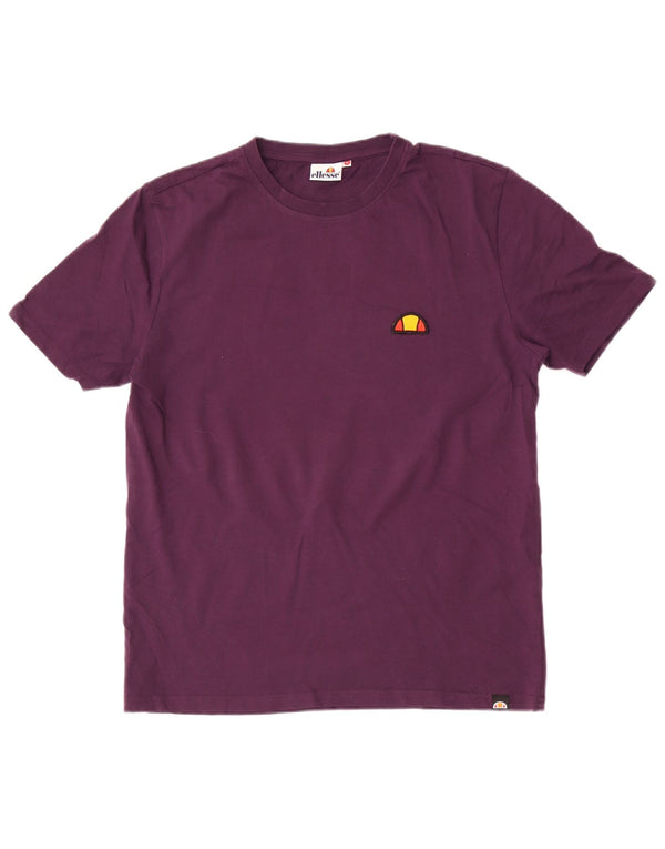 Ellesse T-Shirt Top Violet Moyen Coton Homme