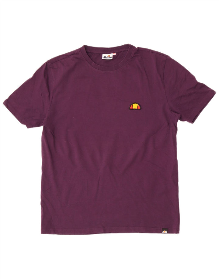 Ellesse T-Shirt Top Violet Moyen Coton Homme