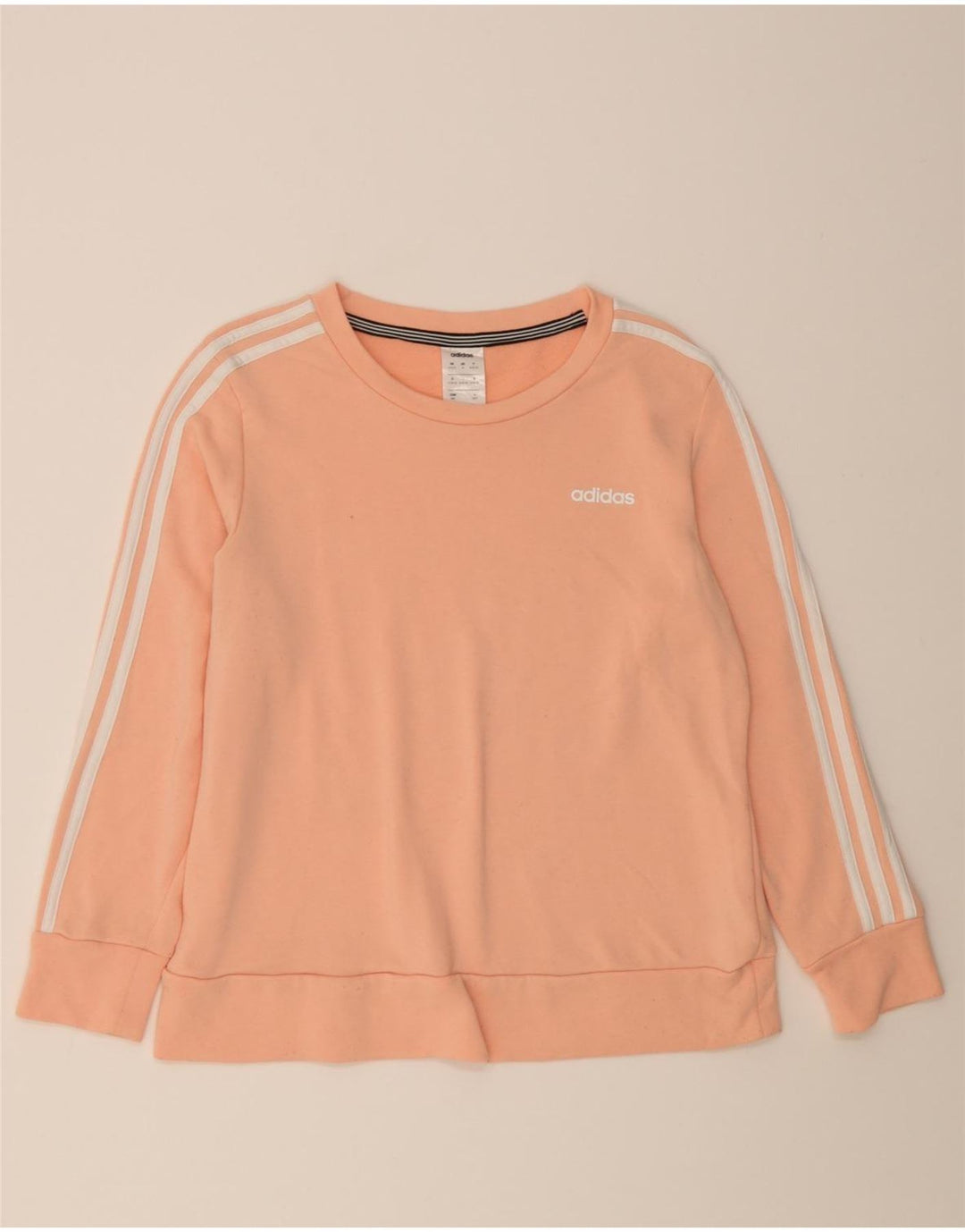 ADIDAS Womens Sweatshirt Jumper UK 12/14 Medium Pink Cotton Vintage Adidas and Second-Hand Adidas from Messina Hembry 
