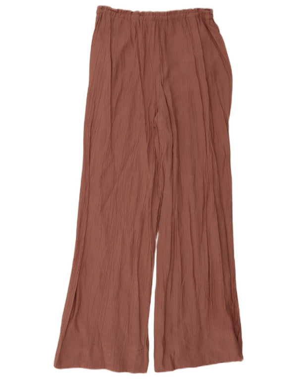 Zara Pantalon Large Femme XS W24 L30 Rose Viscose