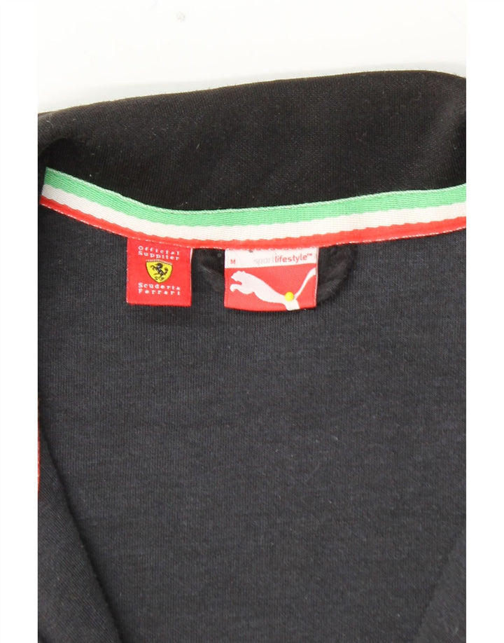 PUMA Veste de survêtement Ferrari pour femme UK 14 Medium Noir Rayé