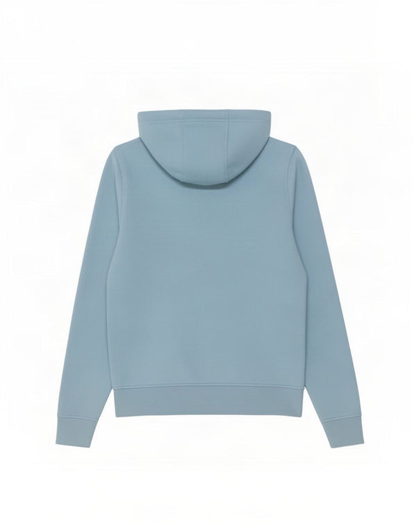 Tommy Hilfiger Womens Graphic Hoodie Jumper UK 12 Medium Blue Cotton