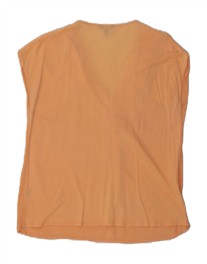 MASSIMO DUTTI Womens Sleeveless Blouse Top UK 16 Large Orange Vintage Massimo Dutti and Second-Hand Massimo Dutti from Messina Hembry 