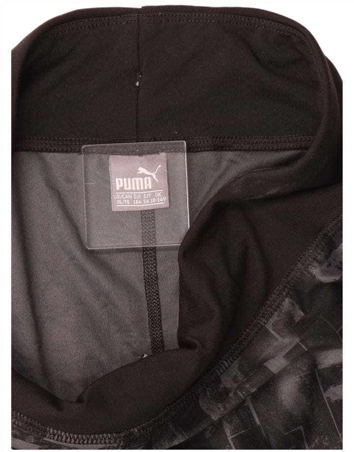 Puma Legging Fille 13-14 ans Noir Géométrique