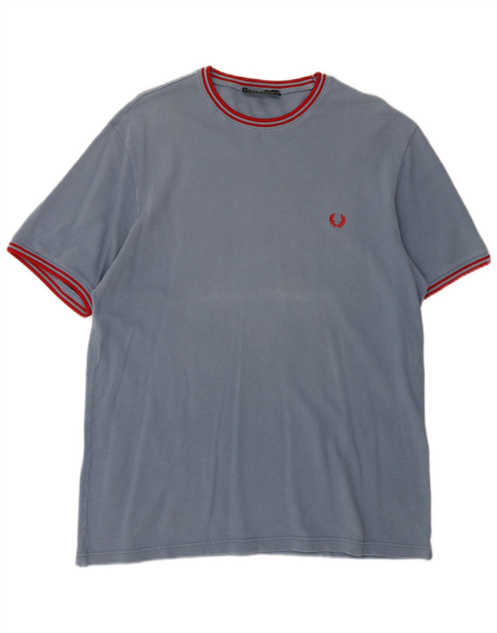 FRED PERRY T-Shirt Homme Haut Large Bleu Coton