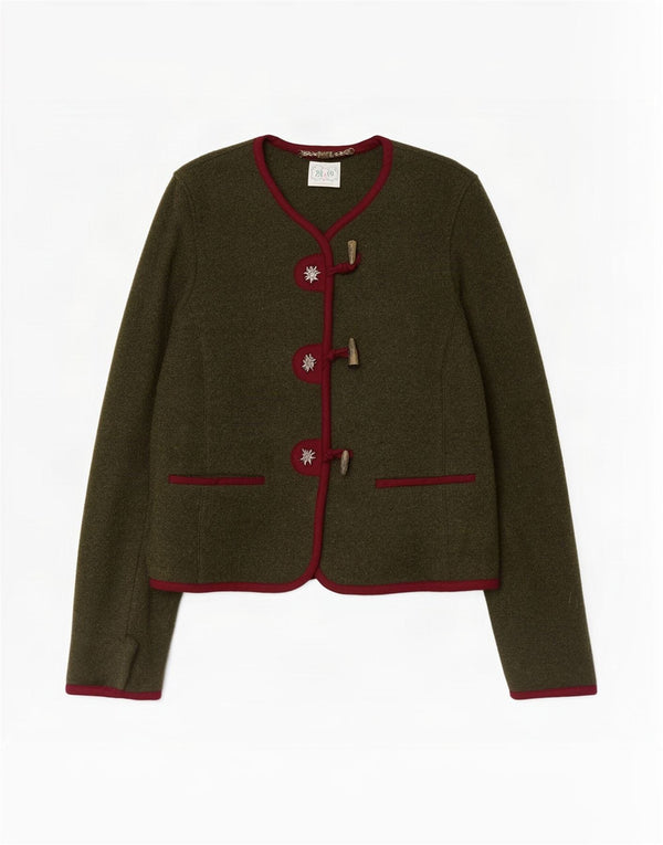M & G Veste Blazer 3 Boutons Femme UK 16 Grande Laine Kaki