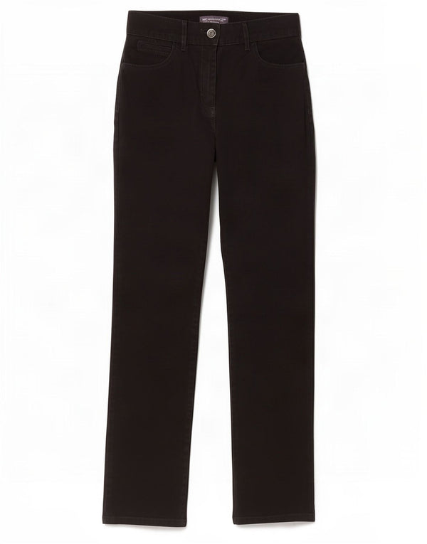 Marks & Spencer Pantalon droit décontracté pour femme UK 10 Small W30 L30 Noir