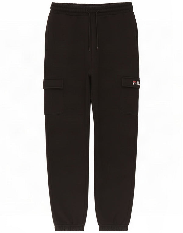 Fila Pantalon de survêtement cargo pour hommes Joggers Large Black Cotton