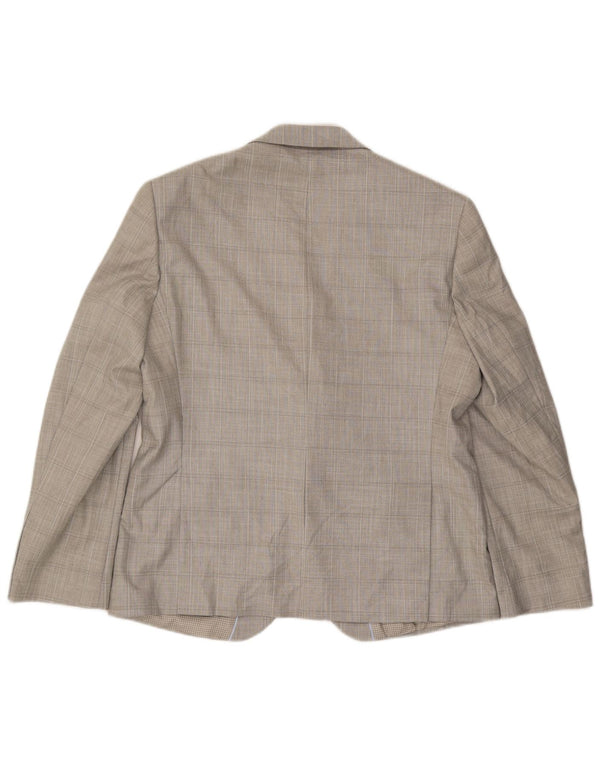 Marks & Spencer Veste blazer sur mesure à 2 boutons pour homme UK 42 Grand carreaux gris