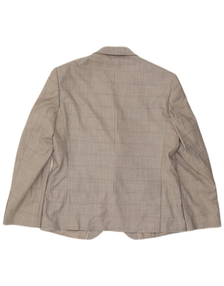 Marks & Spencer Veste blazer sur mesure à 2 boutons pour homme UK 42 Grand carreaux gris