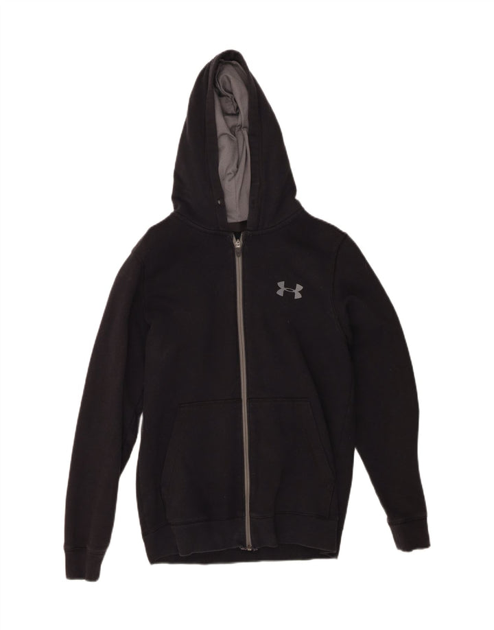 Under Armour Pull à capuche zippé pour homme Petit coton noir