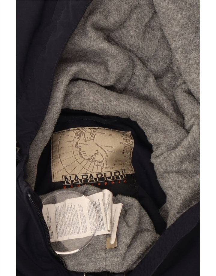 Napapijri Veste Anorak Graphique Graphique Femme UK 14 Bleu Marine Moyen