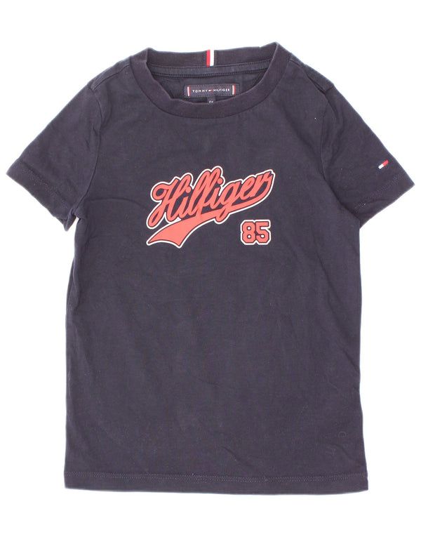 Tommy Hilfiger T-shirt graphique pour garçon 3-4 ans en coton bleu marine