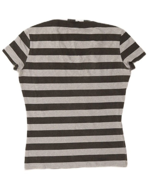 Calvin Klein Jeans T-Shirt Femme Top UK 18 XL Gris Rayé