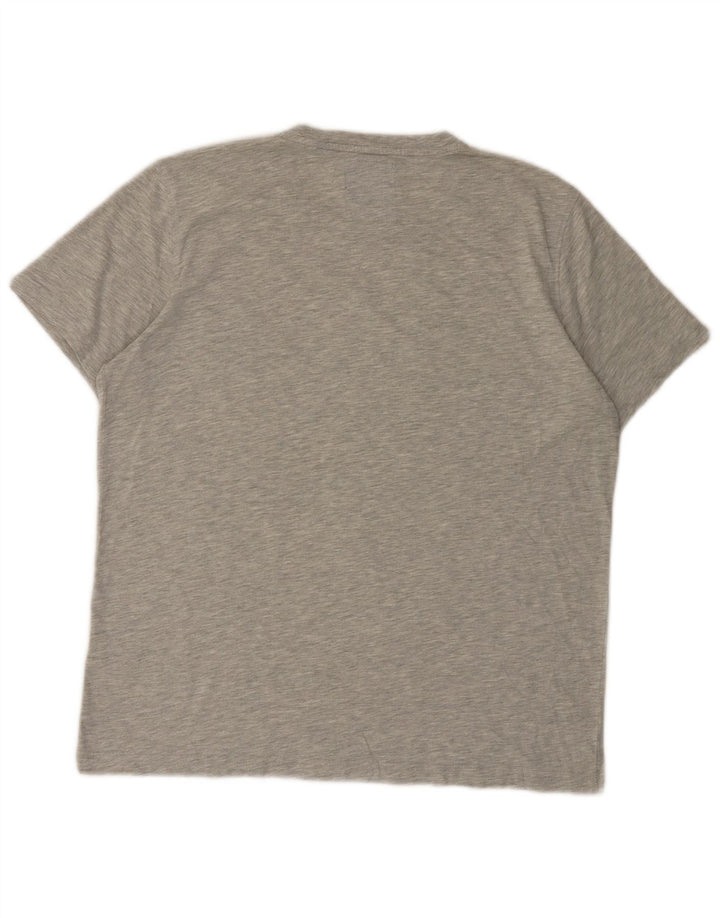 CREW CLOTHING T-Shirt Homme Haut Large Gris Coton