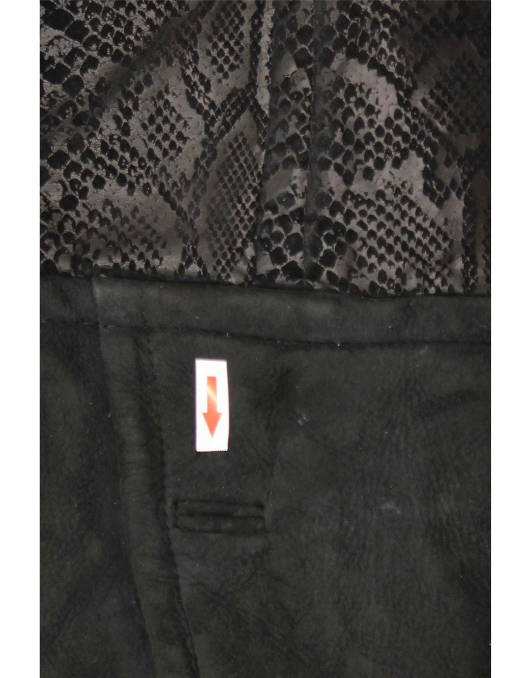 Conbipel Veste Oversize En Daim Femme IT 40 Petit Imprimé Animal Noir