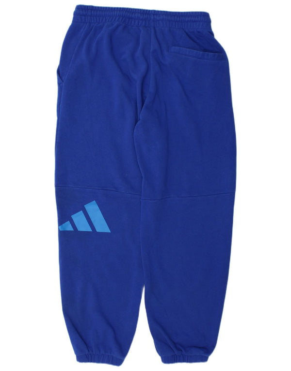 Adidas Pantalon de survêtement graphique pour homme en coton bleu Taille L