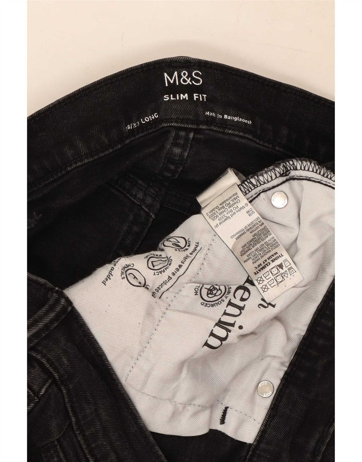 Marks & Spencer Jean Slim Homme W38 L31 Coton Noir