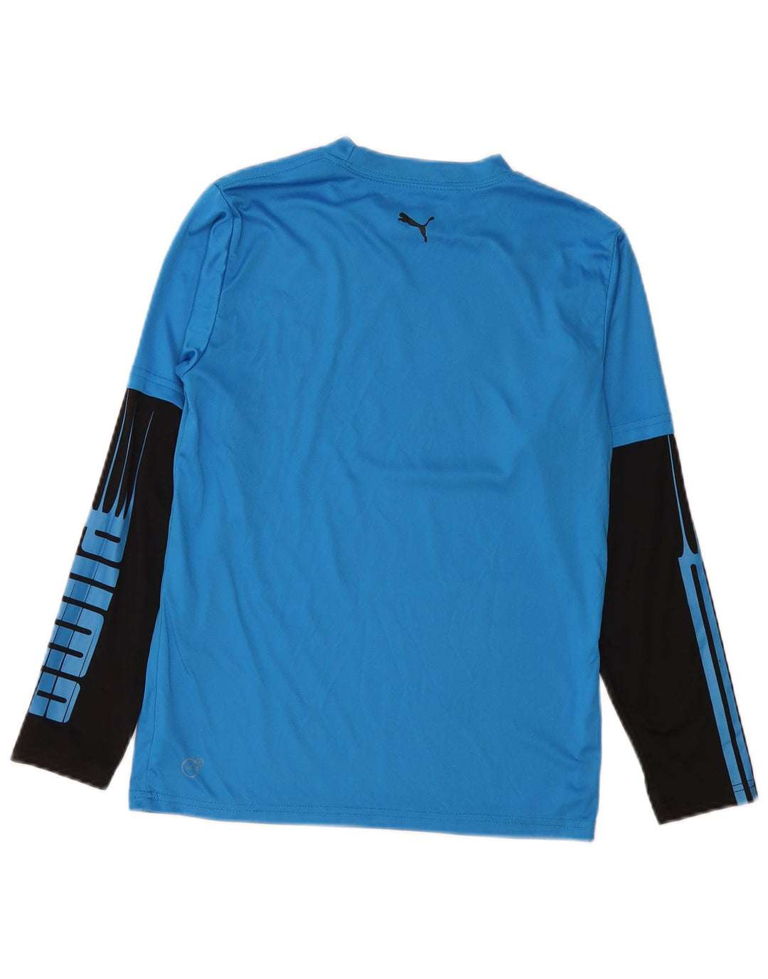 Puma Haut graphique à manches longues pour garçon 11-12 ans Bleu Colorblock Polyester
