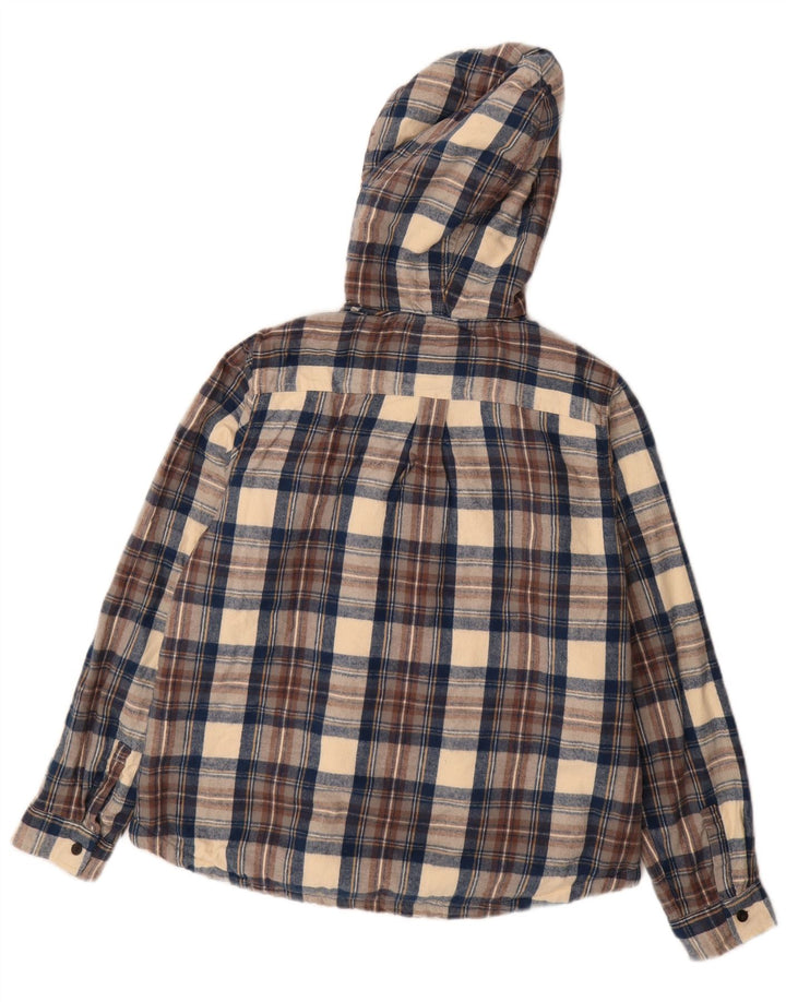 L.L.Bean Veste Sherpa coupe décontractée pour homme UK 36 petit coton à carreaux bleu marine