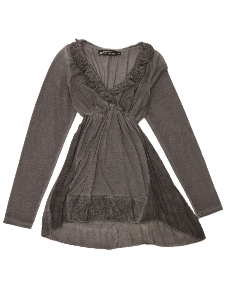 Rifle Tunique à manches longues pour femme UK 8 Petit Gris Polyester