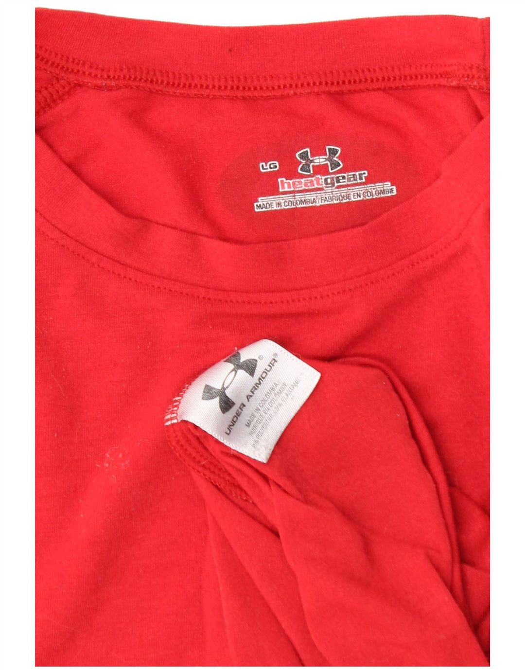 UNDER ARMOUR T-shirt Heat Gear pour hommes, grand rouge, en polyester