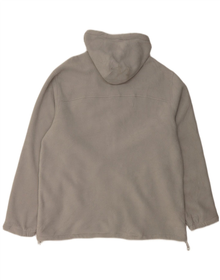 Reebok Veste polaire à capuche pour homme UK 42 XL Gris Polyester