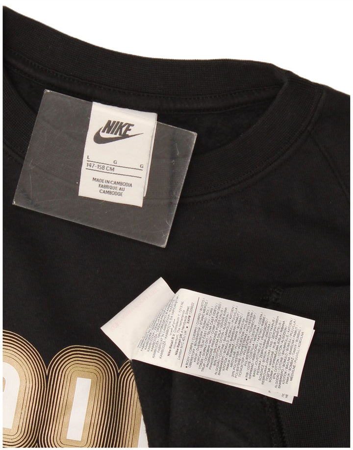 Nike Garçons Air Graphic Sweatshirt Jumper 12-13 ans Grand Noir Polyester