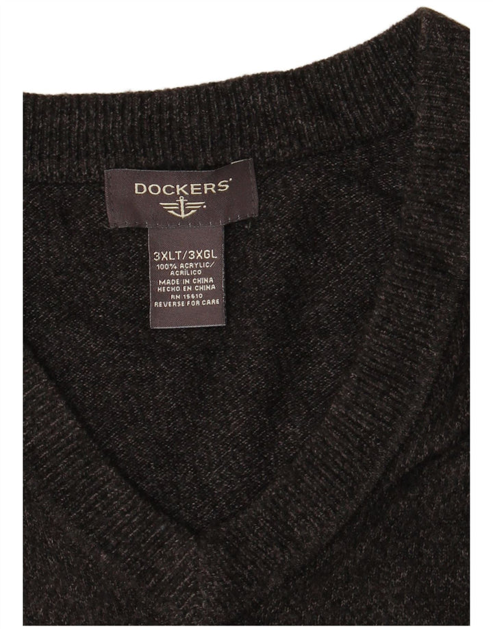 DOCKERS Débardeur Homme 3XL Gris Acrylique