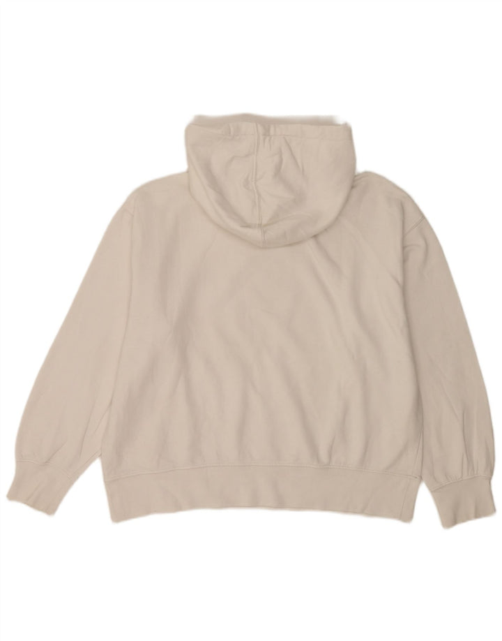 Zara Pull à capuche surdimensionné pour femme UK 16 Large Blanc