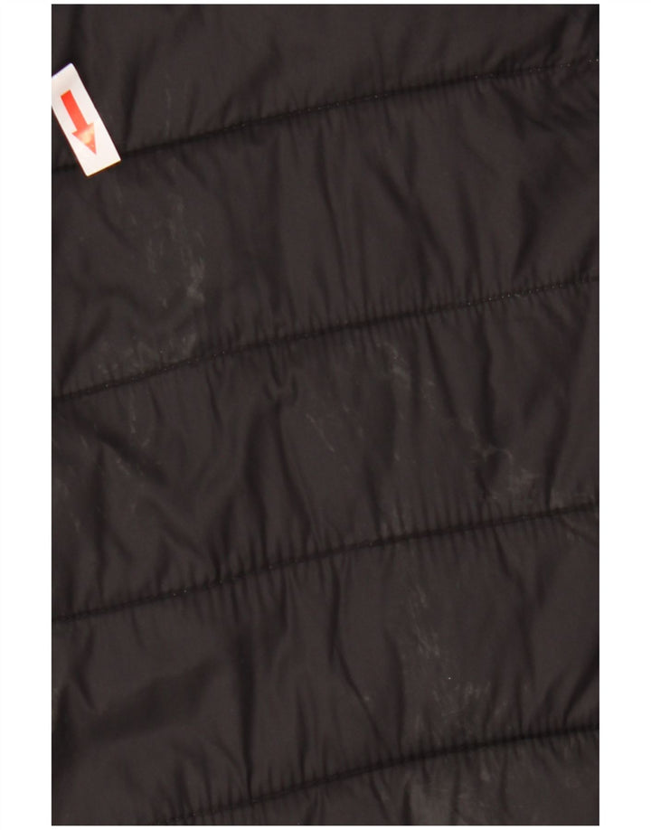Kappa Veste matelassée à capuche pour homme UK 44 2XL Noir Polyamide