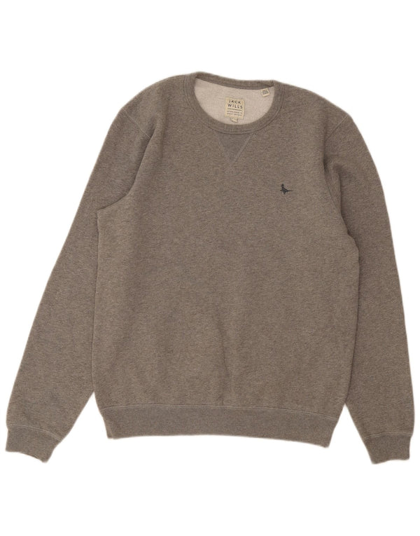 Jack Wills Sweat-Shirt Homme Gris Moyen Coton