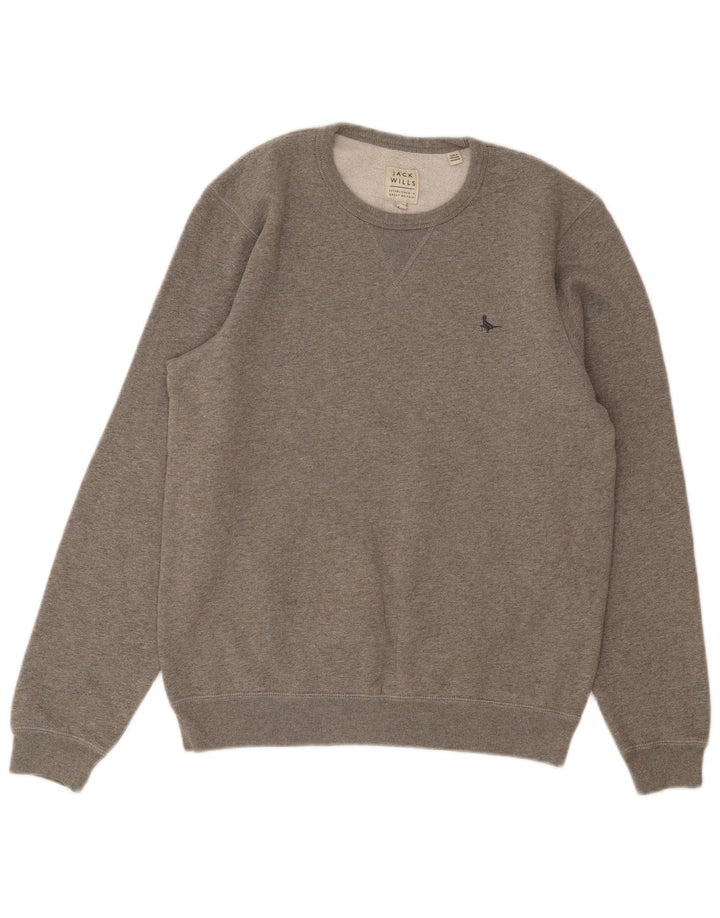 Jack Wills Sweat-Shirt Homme Gris Moyen Coton