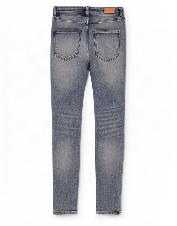 Zara Jean skinny taille haute effet vieilli pour femme EU 38 Small W28 L28 Bleu