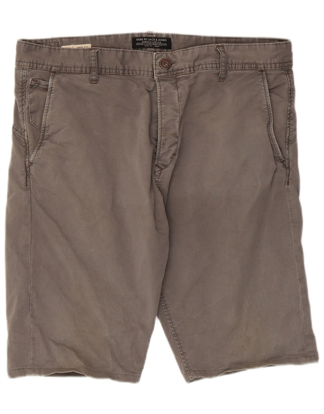 Jack & Jones Short Chino Homme W34 Large Gris Coton
