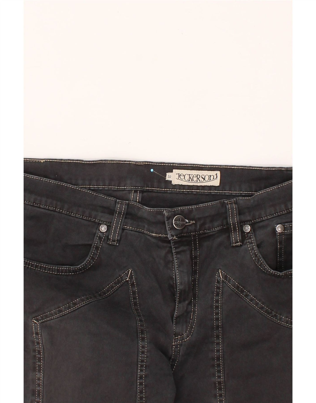 JECKERSON Womens Straight Jeans W32 L30 Black Vintage Jeckerson and Second-Hand Jeckerson from Messina Hembry 