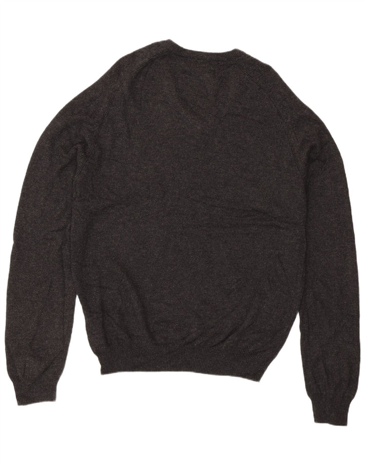 Marks & Spencer Pull col V pour homme en laine d'agneau Gris Taille L