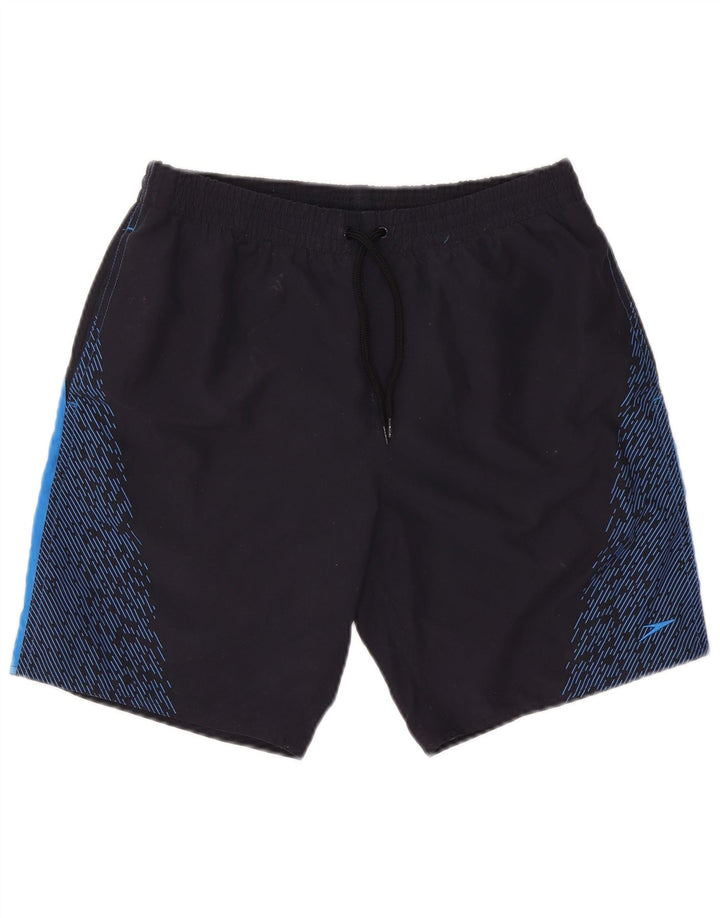 Speedo Short de bain homme bleu marine moyen en polyester color block