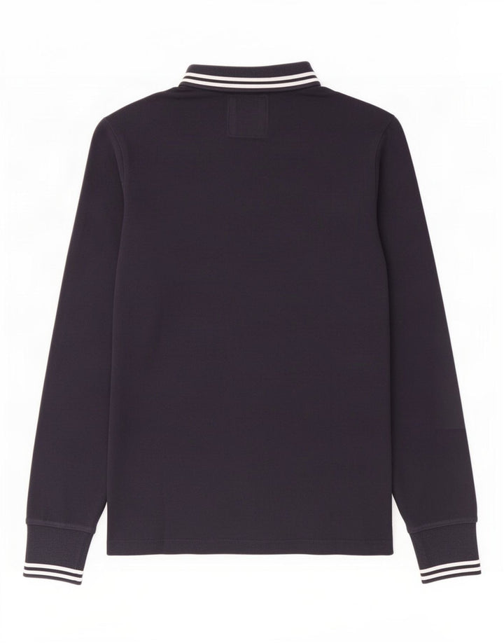 Datch Polo à Manches Longues Homme Bleu Marine Moyen Coton