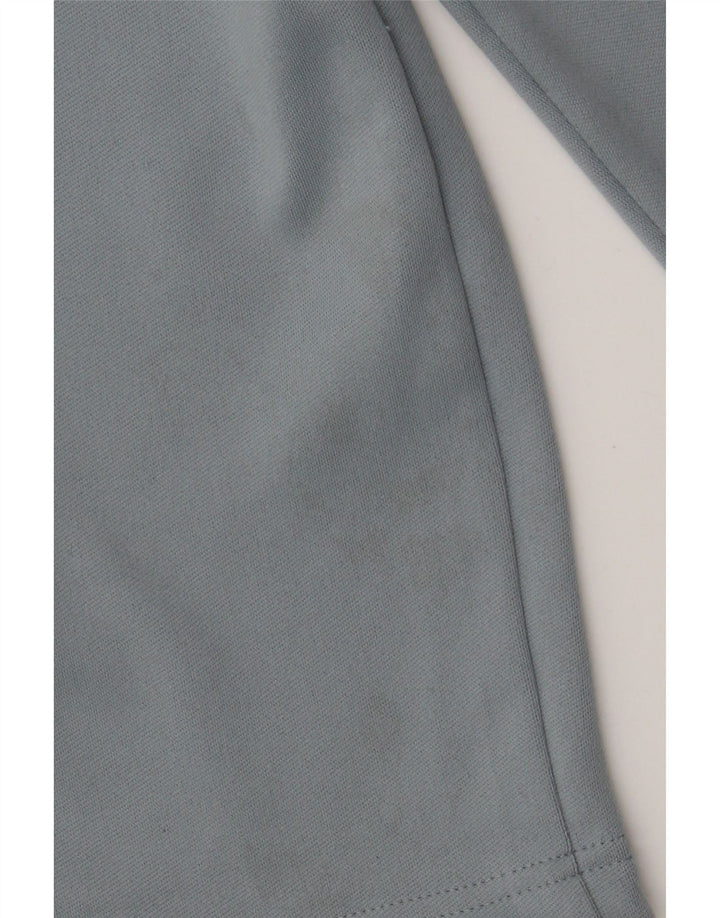 Nike Dri Fit Haut à col zippé à manches longues pour homme Bleu Colorblock Polyester