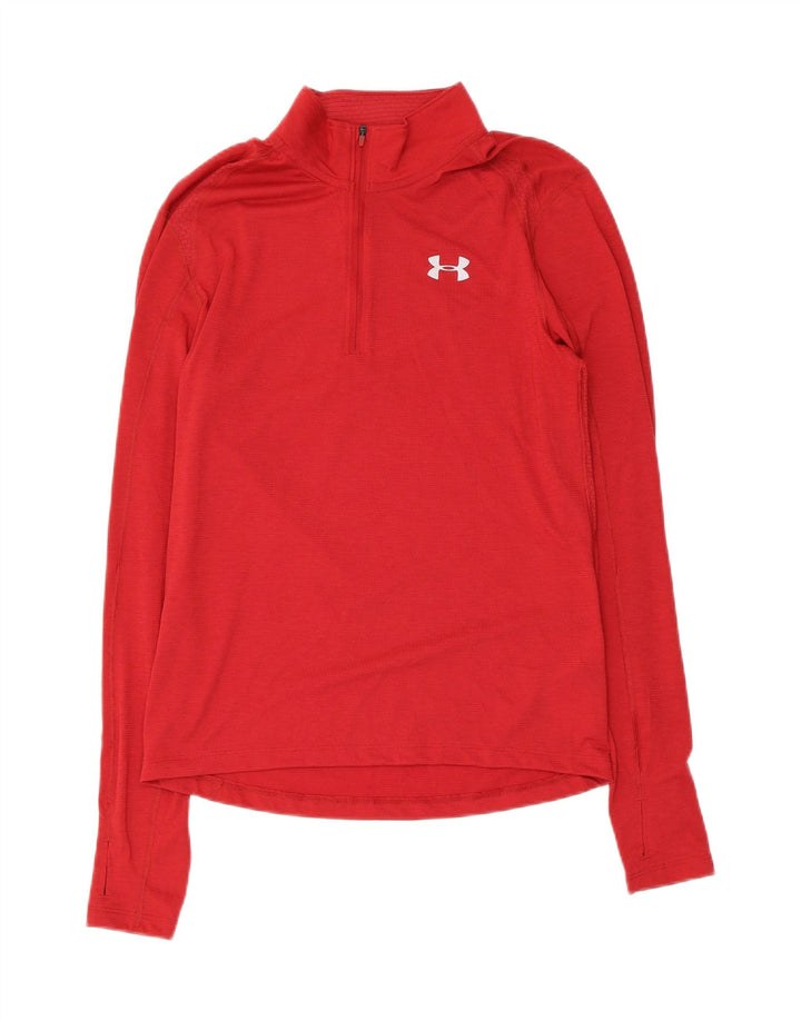 Under Armour Haut de Survêtement Heat Gear Zip Neck Homme Rouge