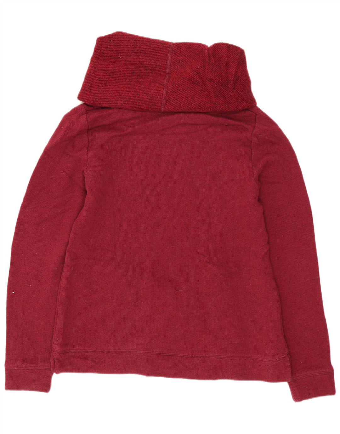 J. Crew Sweat-shirt à col roulé pour femme UK 10 Petit coton bordeaux