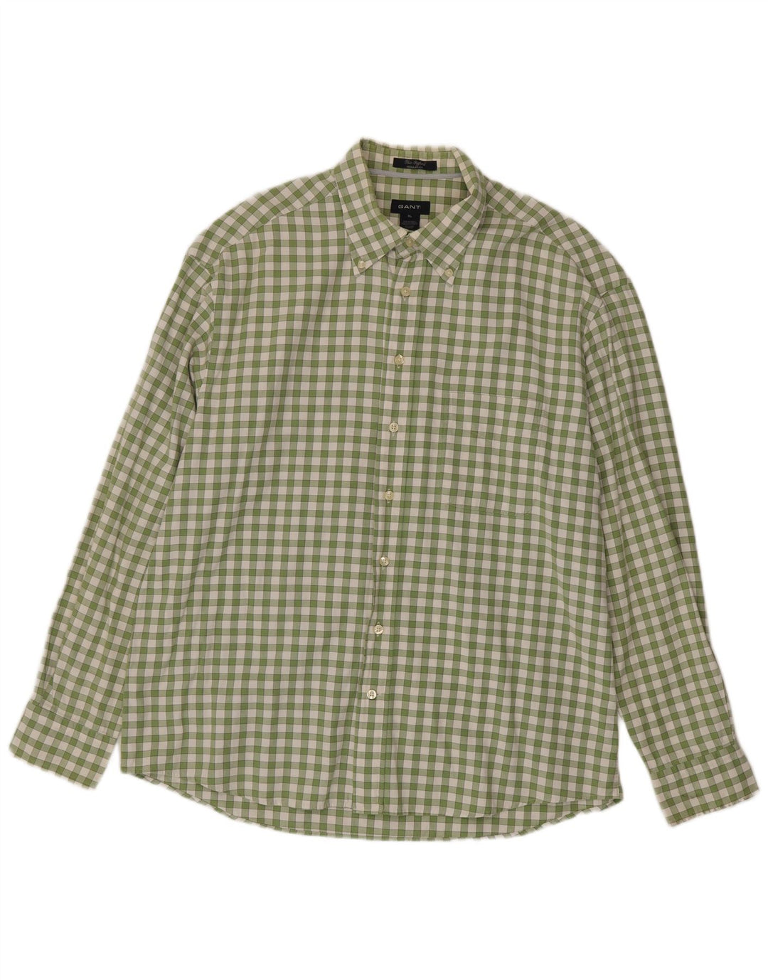 Gant Chemise Regular Fit XL Coton Vichy Vert Homme